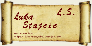 Luka Stajčić vizit kartica